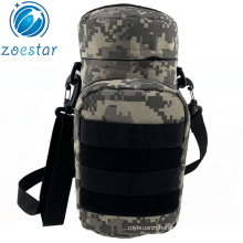 Tactical Closure Water Bottle Holder Pouch Shoulder Bag with Zipper Pocket Multi-functional